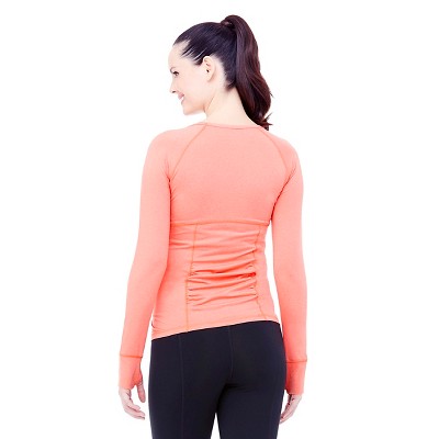 BeMaternity by Ingrid & Isabel Active Long Sleeve Top Pink XS, Women's, Sunbeam Pink