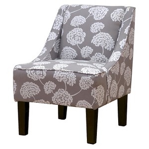 Hudson Swoop Chair - Gray Floral