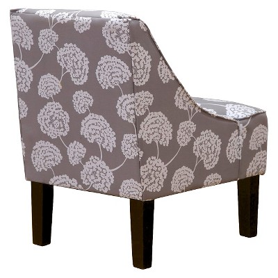 Hudson Swoop Chair - Gray Floral