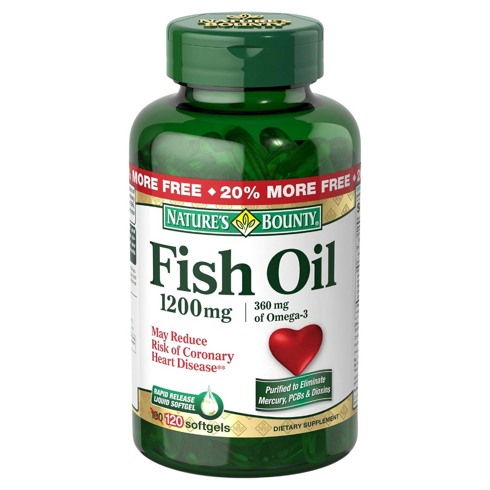 UPC 074312133299 product image for Nature's Bounty Fish Oil 1200 mg Omega-3 & Omega-6 Softgels - 120 | upcitemdb.com