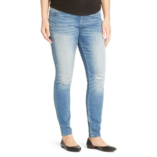 Maternity Over the Belly Distressed Jegging - M Wash XS - Liz Lange for Target, Women's, Blue Crush