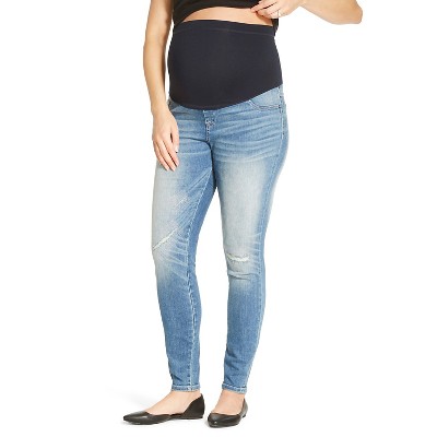 Maternity Over the Belly Distressed Jegging - M Wash XS - Liz Lange for Target, Women's, Blue Crush