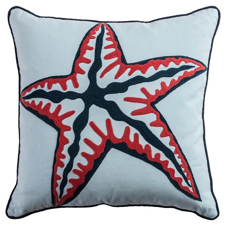 Coral and Starfish Throw Pillow Coral (18