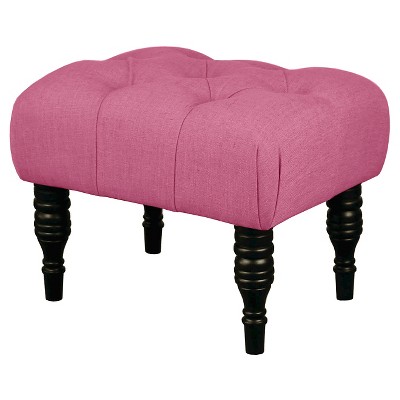 Small Tufted Turned Leg Ottoman Threshold™ eBay