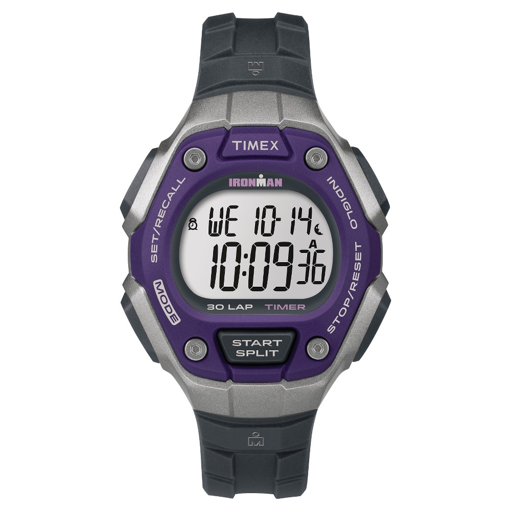 UPC 753048575800 product image for Women's Timex Ironman Digital 30 Lap Watch - Black/Purple | upcitemdb.com