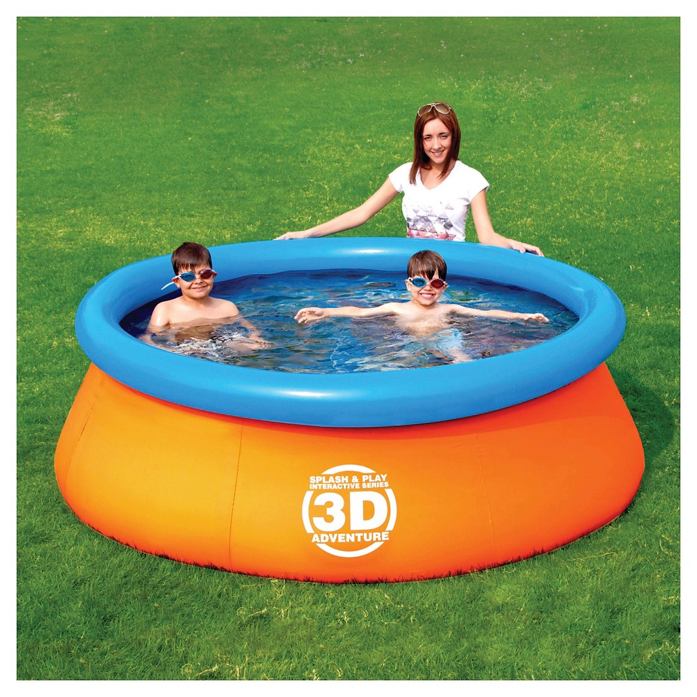 UPC 821808572441 product image for Bestway Round Interactive 3D Adventure Pool - Orange/ Blue | upcitemdb.com