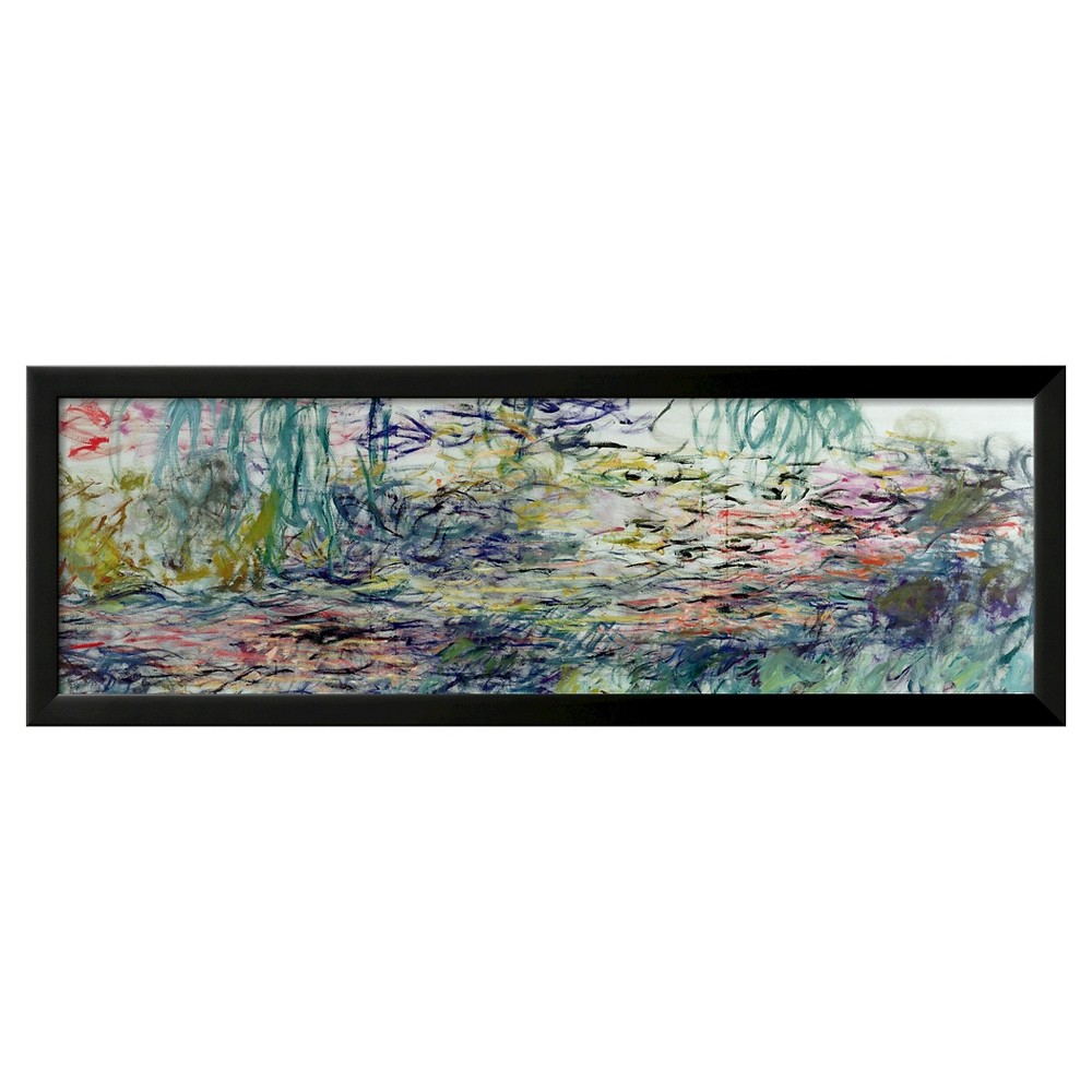 Art.com Waterlilies, 1917-19 by Claude Monet - Framed Giclee Print, Black
