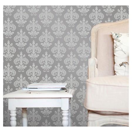 Devine Color Chantilly Peel & Stick Wallpaper Beluga and