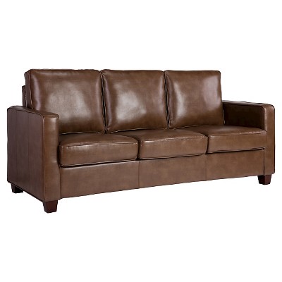 Square Arm Bonded Leather Sofa - Threshold | eBay