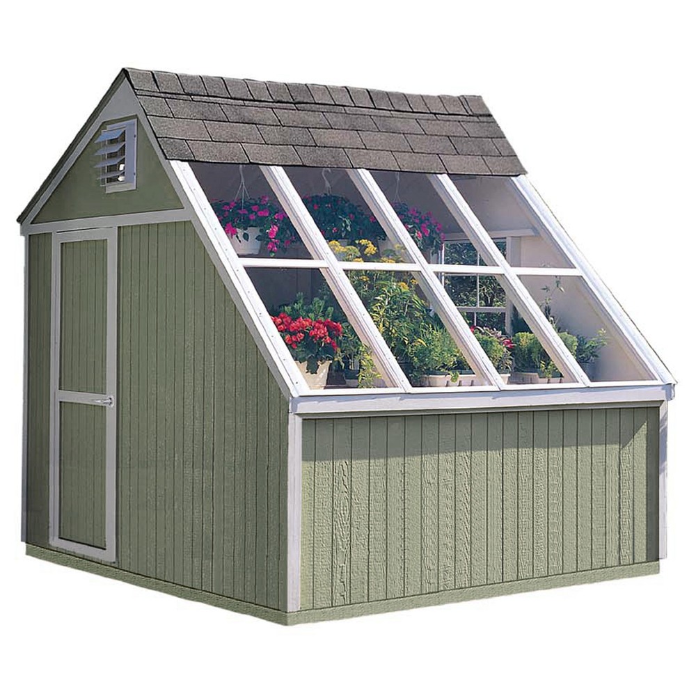 UPC 095317181474 product image for Storage Shed: Permanent Greenhouse Handy Home Products Phoenix Solar Shed, Wood | upcitemdb.com