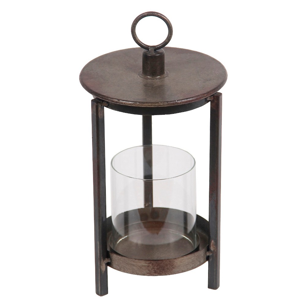 UPC 805572884771 product image for Privilege Small Metal Lantern - Rustic Brown | upcitemdb.com