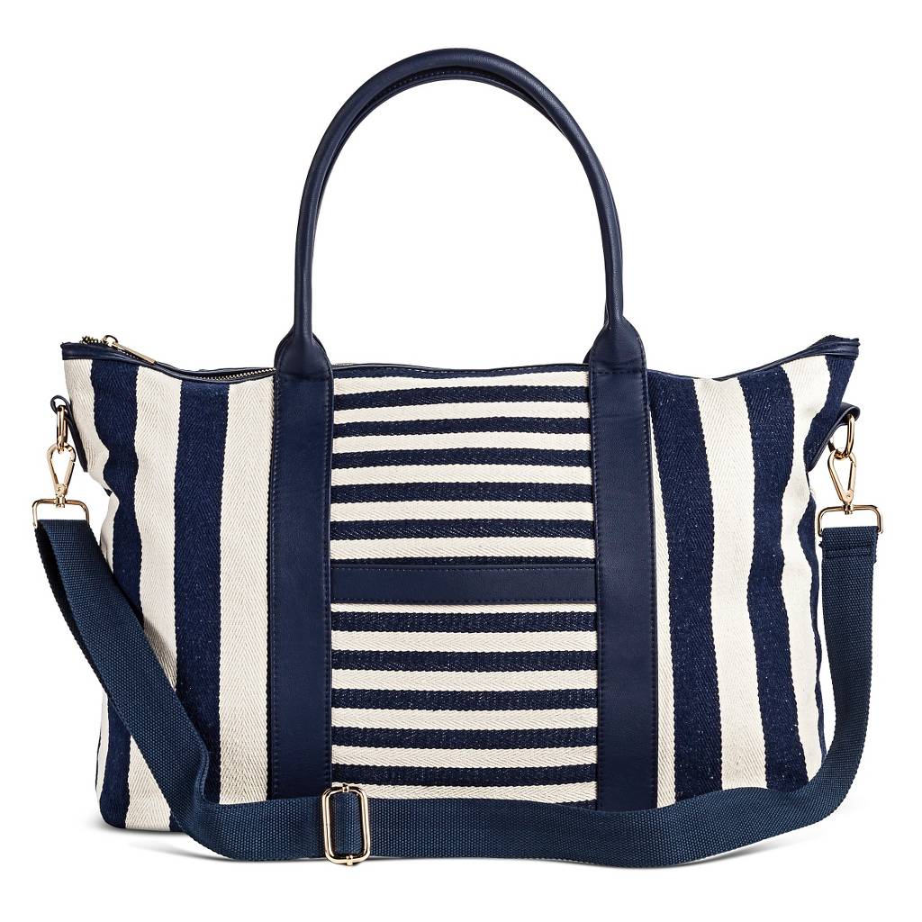 Women's Multistriped Canvas Tote with Removable Crossbody Strap - Merona™. Image 1 of 3.