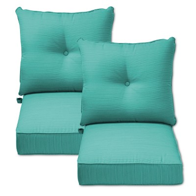Folwell 2pk Deep Seat/Back Cushion Seafoam Threshold™ eBay