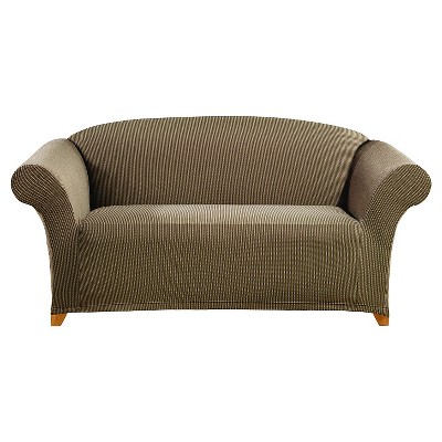 Stretch Ticking Stripe Loveseat Slipcover Sure Fit eBay