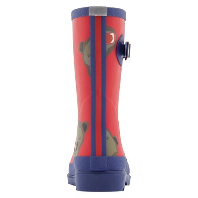 Boys' Joules Grizzle Welly Print Rain Boots - Red 6, Boy's