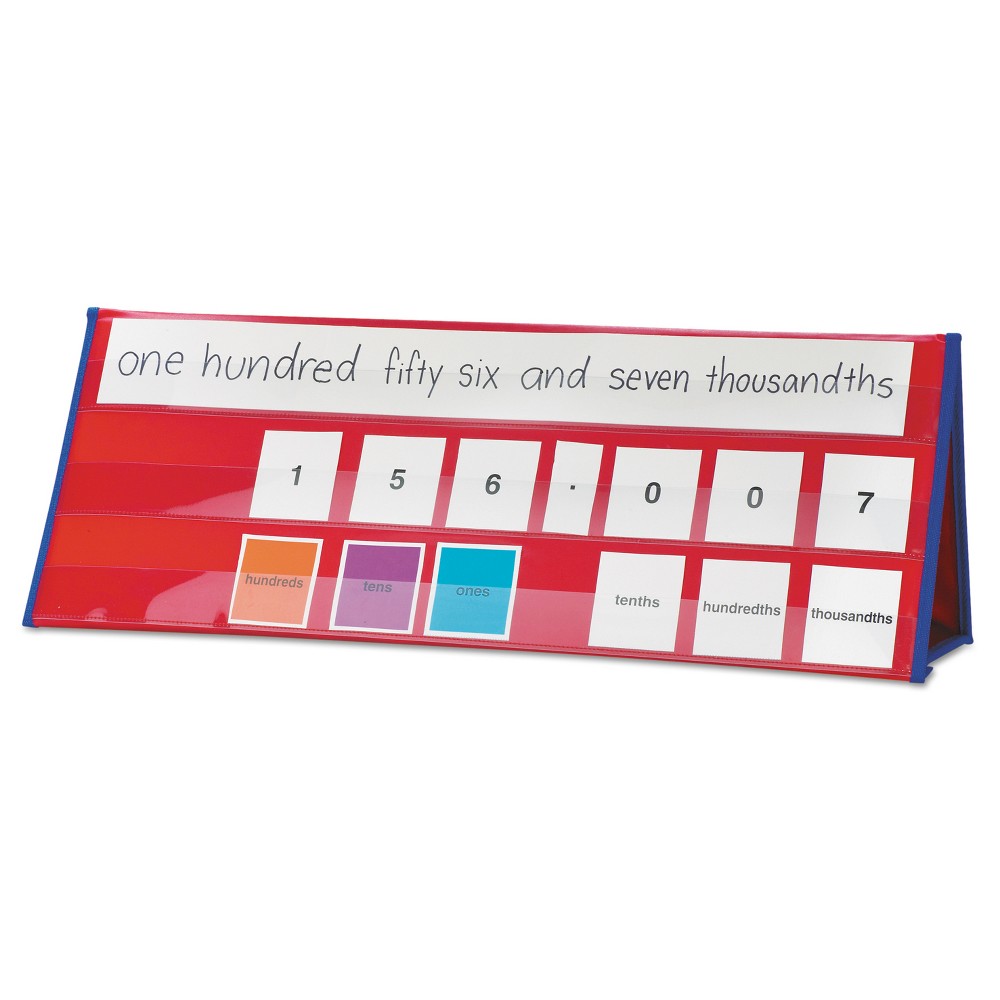 UPC 765023032161 product image for Learning Resources Place Value Tabletop Pocket Chart with 210 Cards, 17 Pockets, | upcitemdb.com