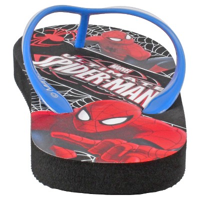 Toddler Boys' Spider-Man Flip Flop Sandals - Black 12, Toddler Boy's