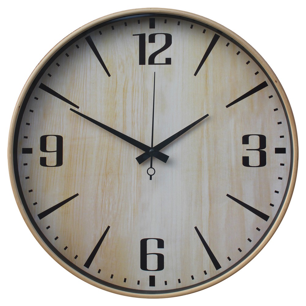 UPC 792684930154 Wall Clock Wood Grain 16" Threshold