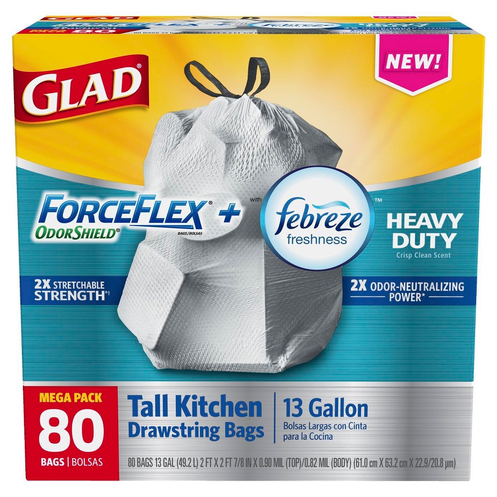 UPC 012587788004 Glad ForceFlex Odor Shield Heavy Duty Tall Kitchen
