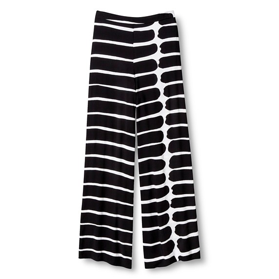 Women's Palazzo Pant - Okariino Print - Black