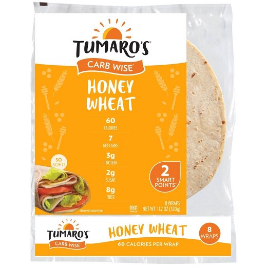 Tumaro's Low Carb Honey Wheat Tortillas 8inch Target