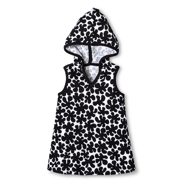 Toddler Girls' Terry Cloth Cover Up - Paprika Print - Black