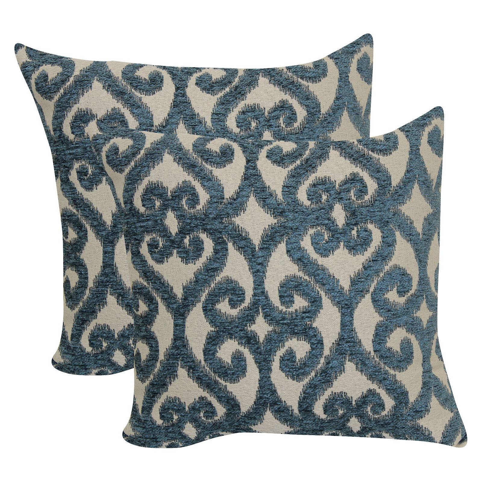 Jacquard Iron Gate Throw Pillow with Suede Back - Brentwood eBay