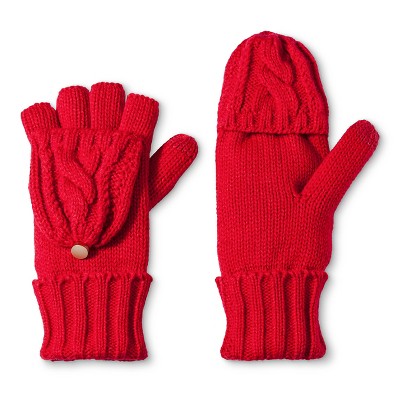 Women's Cable Knit FlipTop Mittens Merona