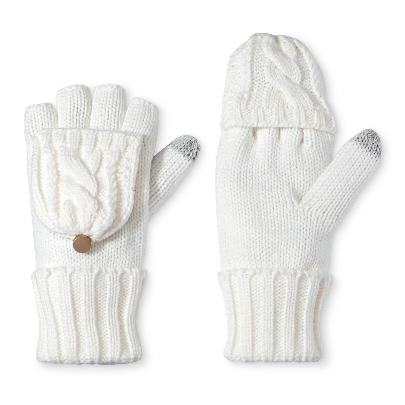 Womens Cable Knit Flip-Top Mittens - Merona eBay