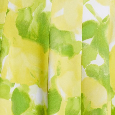 Women's Plus Size Sleeveless Floral Print Dress Light Yellow/Light Green 18W - Studio One