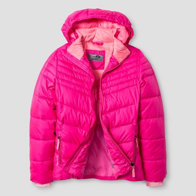 champion puffer jacket pink