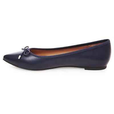Women's Noele Pointed Toe Flats - Navy (Blue) 7 - Merona