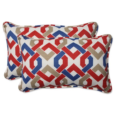 Pillow Perfect Reiser Outdoor Decorative Pillow Set - Patriot : Target