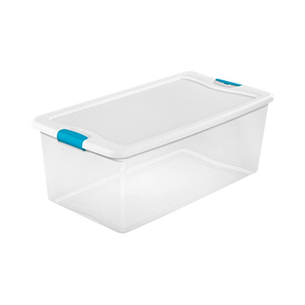 UPC 073149149985 product image for Sterilite 106 Qt Latching Storage Tote - Set of 4, White | upcitemdb.com
