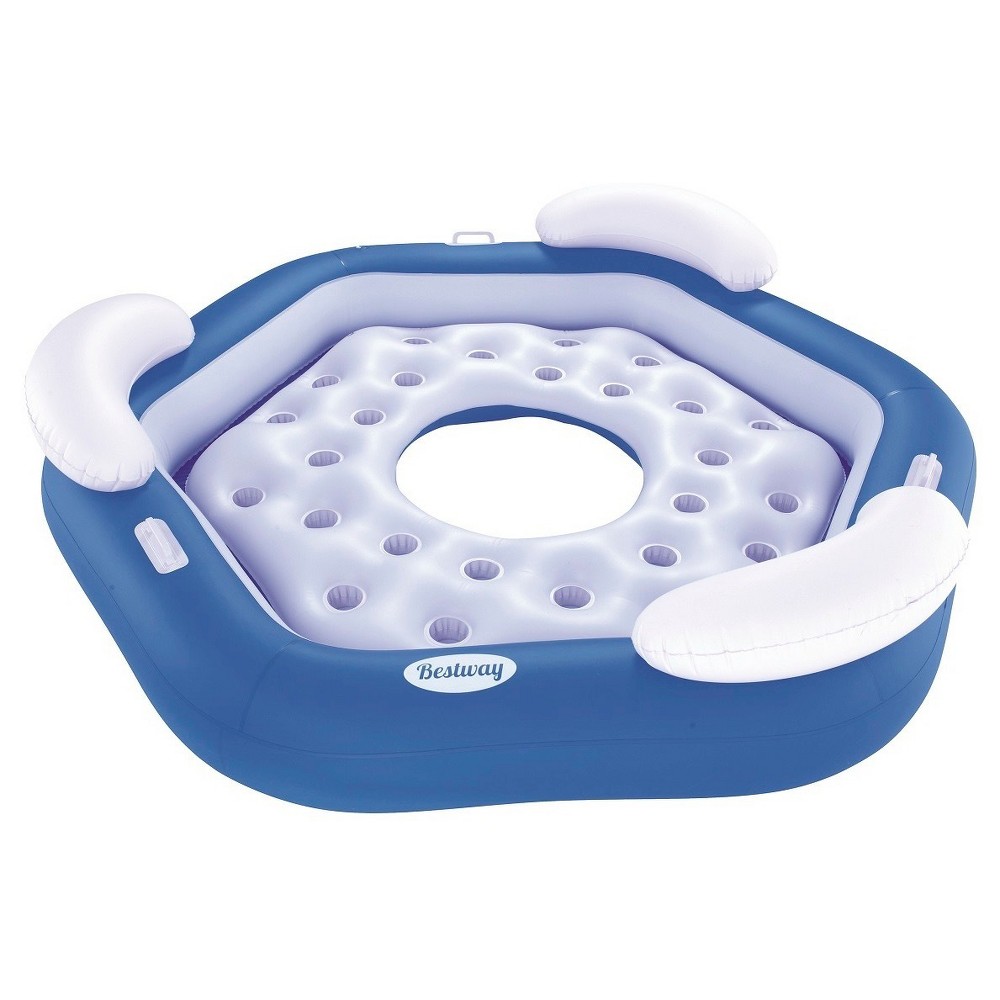UPC 821808431113 product image for CoolerZ X3 Inflatable Island - Blue/White | upcitemdb.com