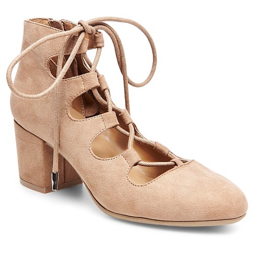 Women's Deanne Ghillie Lace Up Pumps - Taupe (Brown) 9