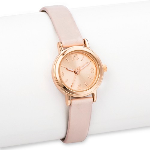 Women's Rose Gold Strap Watch-Pink