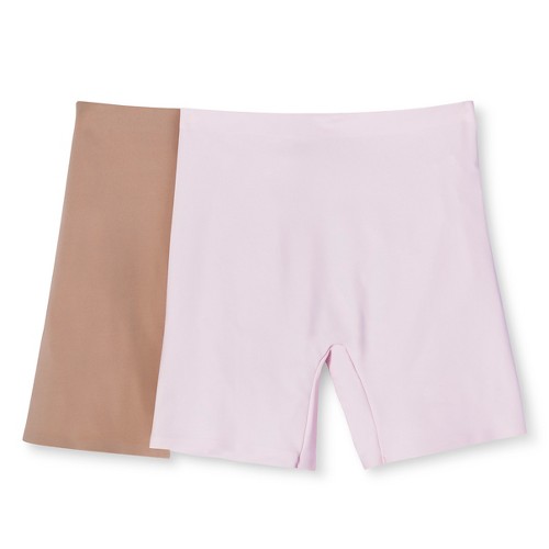 Simply Perfect by Warner's 2 pk Everyday natural waist Shaping Shortie WT1360 - Pink/Nude S, Women's
