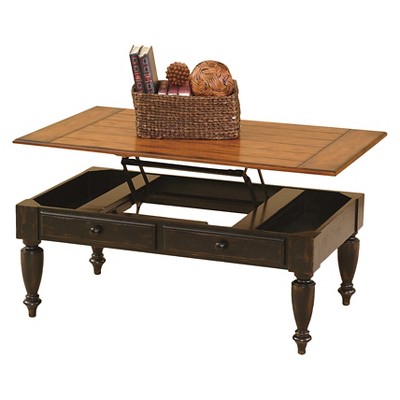 lift top coffee table : Target - Country Vista Lift-Top Coffee Table/Occasional Table/End Table Vintage  Black Oak
