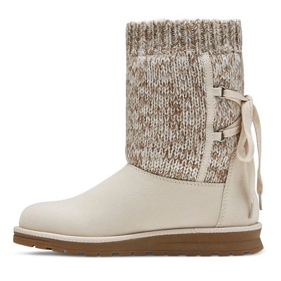 Women's Tabatha Shearling Style Boots - Ivory 8 - Mossimo Supply Co.