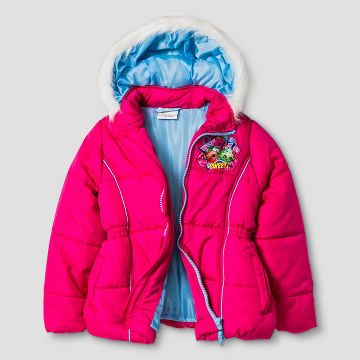 Girls' Shopkins Puffer Jacket - Pink