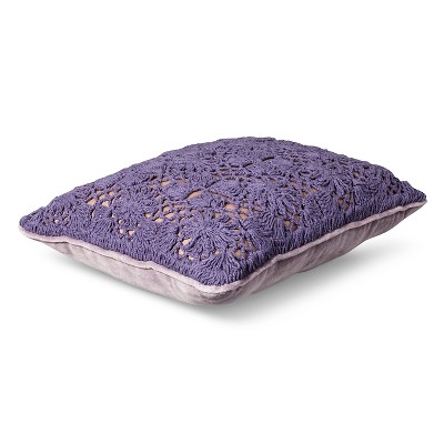 'Redwood Pieced Crochet Throw Pillow (12''x16'') - Beekman 1802 FarmHouse'