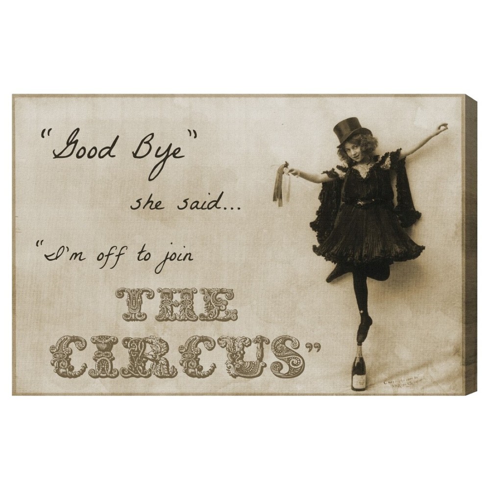 Oliver Gal Unframed Wall Join the Circus Canvas Art (24x36), Brown