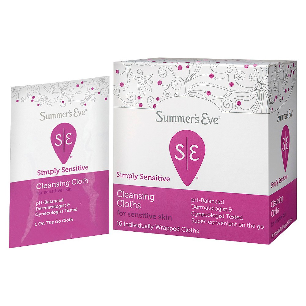 UPC 041608871104 product image for Summer's Eve Simply Sensitive Cleansing Cloths - 16 Count | upcitemdb.com