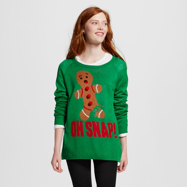 Oh Snap Gingerbread Ugly Christmas Sweater - Ugly But Cute via Pretty My Party