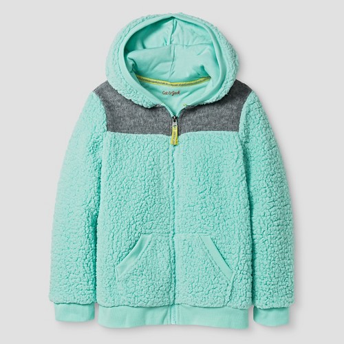 Girls' Cozy Hoodie Cat & Jack - Mint L, Girl's, Crystalized Green