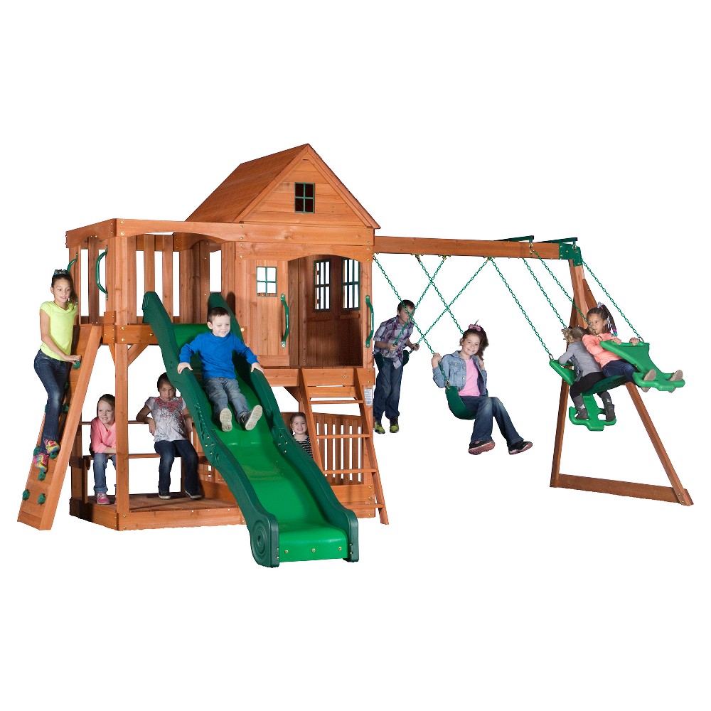 UPC 752113300156 product image for Backyard Discovery Pacific View All Cedar Swingset, Multi-Colored | upcitemdb.com