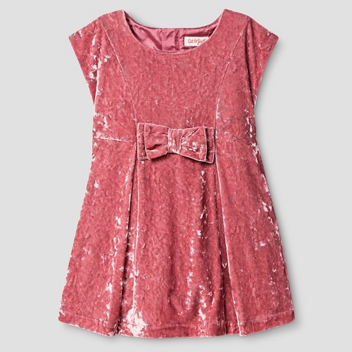 Toddler Girls' Bow Dress Coral Rose 6 - Cat & Jack, Toddler Girl's