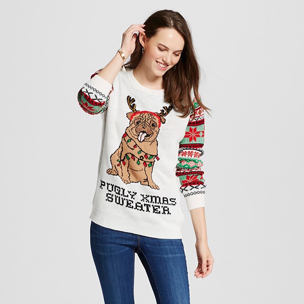 Pugly Pug Ugly Christmas Sweater - Ugly But Cute via Pretty My Party