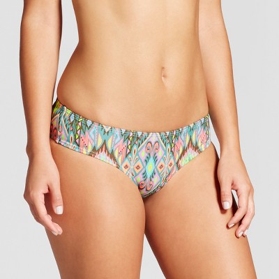 Womens Wide Side Super Cheeky Bikini Bottom Xhilaration Sage Ikat S